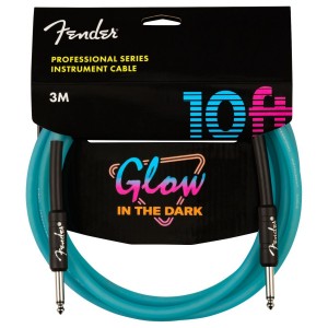 FENDER PROFESSIONAL GLOW IN THE DARK CABLE BLUE 10FT 3MT